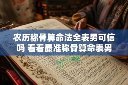 农历称骨算命法全表男可信吗 看看最准称骨算命表男