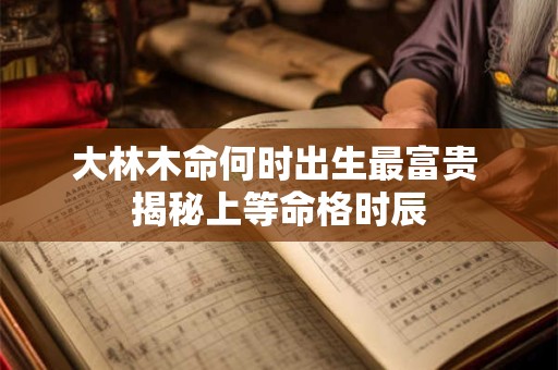 大林木命何时出生最富贵 揭秘上等命格时辰