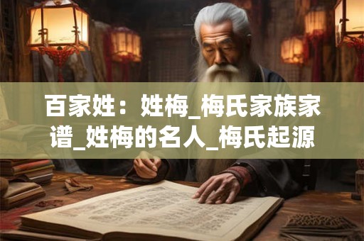 百家姓：姓梅_梅氏家族家谱_姓梅的名人_梅氏起源