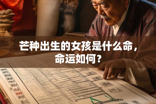 芒种出生的女孩是什么命，命运如何？