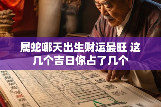 属蛇哪天出生财运最旺 这几个吉日你占了几个