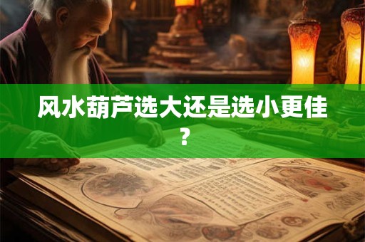 风水葫芦选大还是选小更佳？