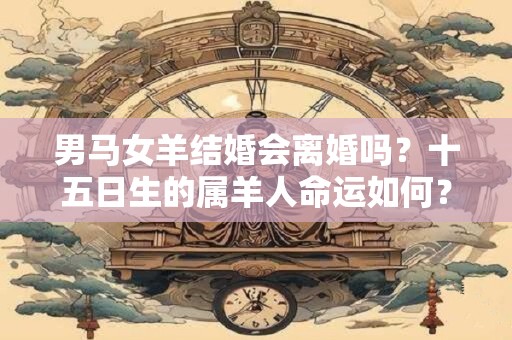 男马女羊结婚会离婚吗？十五日生的属羊人命运如何？