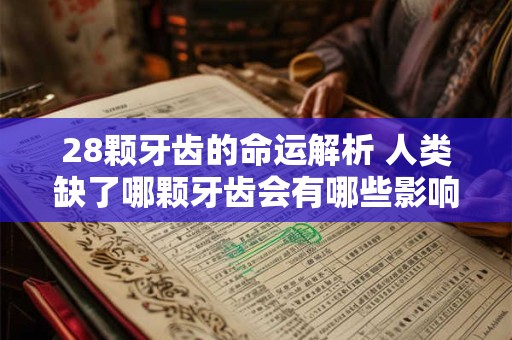 28颗牙齿的命运解析 人类缺了哪颗牙齿会有哪些影响