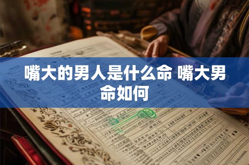 嘴大的男人是什么命 嘴大男命如何