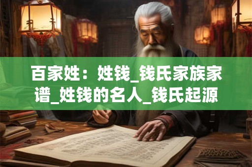 百家姓：姓钱_钱氏家族家谱_姓钱的名人_钱氏起源