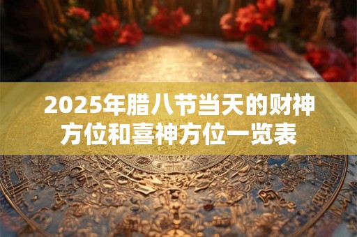 2025年腊八节当天的财神方位和喜神方位一览表