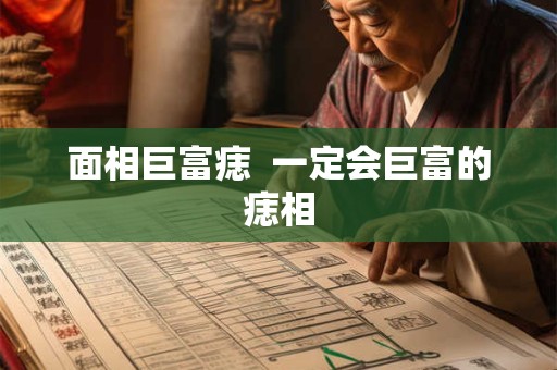 面相巨富痣 一定会巨富的痣相 面相巨富痣 一定会巨富的痣相