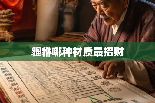 貔貅哪种材质最招财