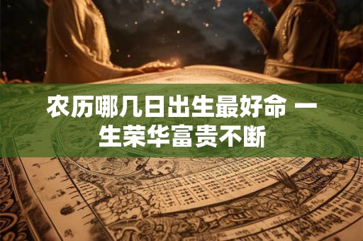 农历哪几日出生最好命 一生荣华富贵不断