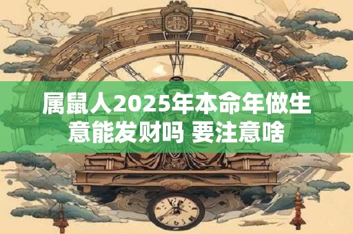 属鼠人2025年本命年做生意能发财吗 要注意啥