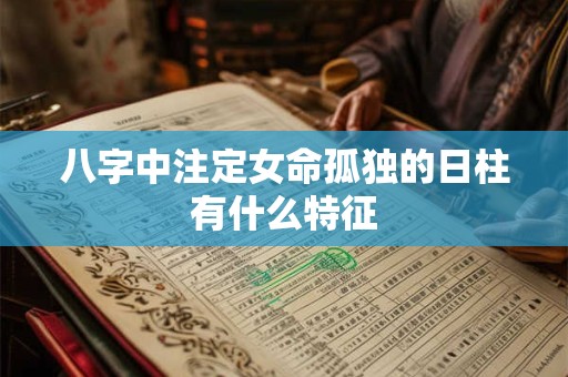 八字中注定女命孤独的日柱有什么特征