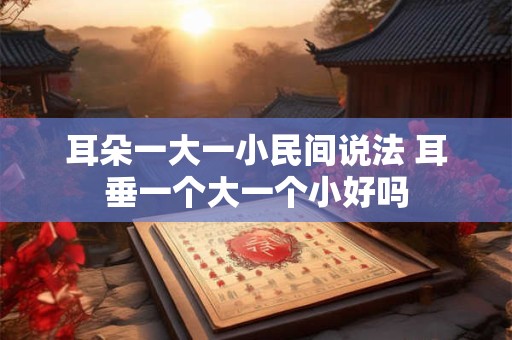 耳朵一大一小民间说法 耳垂一个大一个小好吗