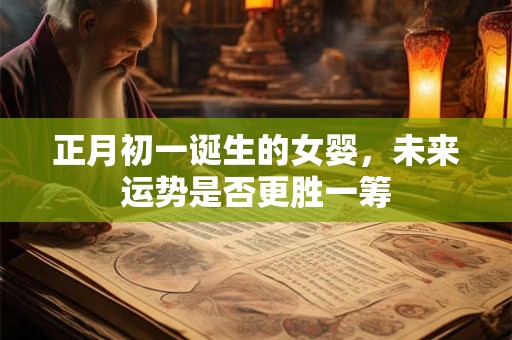 正月初一诞生的女婴，未来运势是否更胜一筹