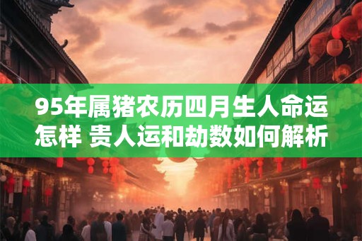 95年属猪农历四月生人命运怎样 贵人运和劫数如何解析