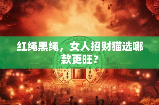 红绳黑绳，女人招财猫选哪款更旺？