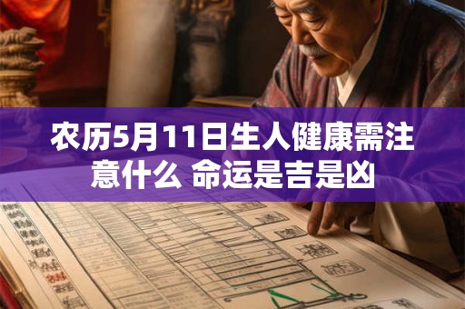 农历5月11日生人健康需注意什么 命运是吉是凶