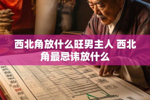 西北角放什么旺男主人 西北角最忌讳放什么