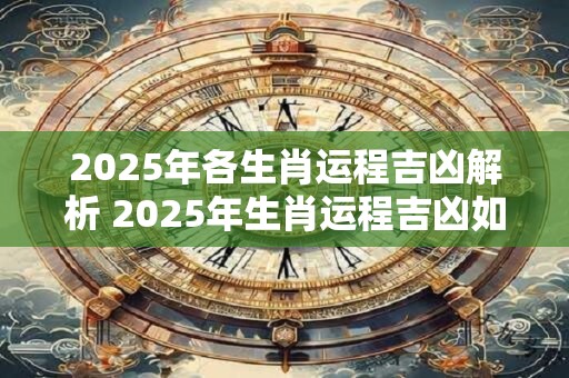 2025年各生肖运程吉凶解析 2025年生肖运程吉凶如何