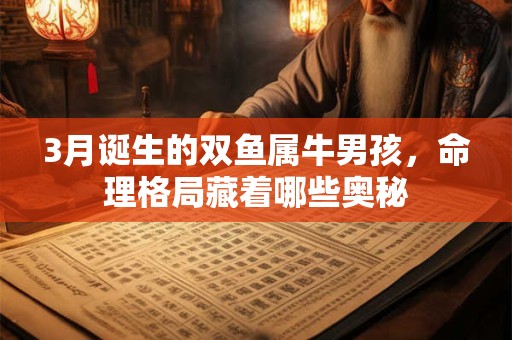 3月诞生的双鱼属牛男孩，命理格局藏着哪些奥秘
