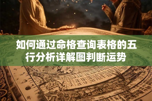 如何通过命格查询表格的五行分析详解图判断运势