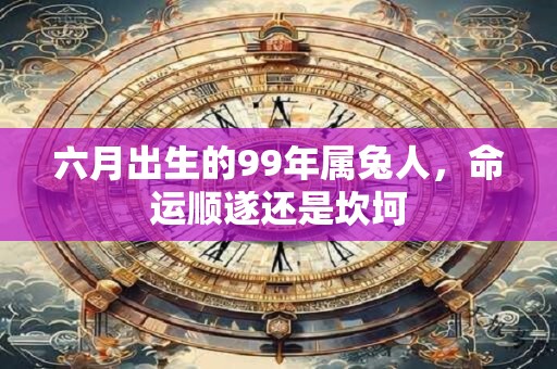 六月出生的99年属兔人，命运顺遂还是坎坷