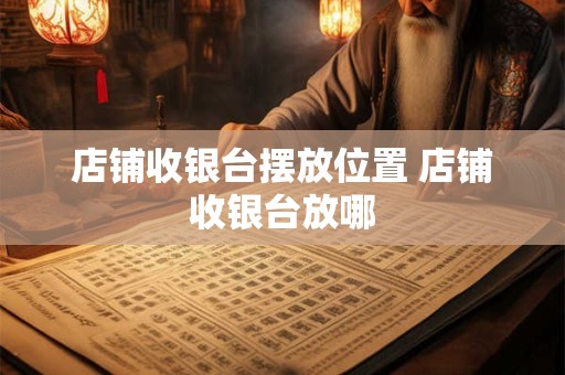 店铺收银台摆放位置 店铺收银台放哪