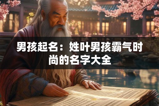 男孩起名：姓叶男孩霸气时尚的名字大全