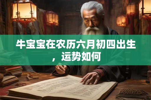 牛宝宝在农历六月初四出生，运势如何
