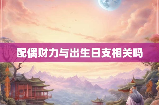 配偶财力与出生日支相关吗