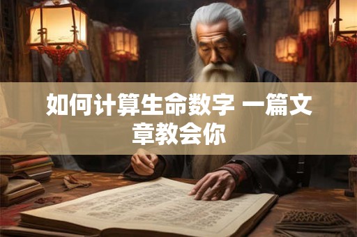 如何计算生命数字 一篇文章教会你
