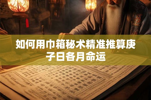 如何用巾箱秘术精准推算庚子日各月命运