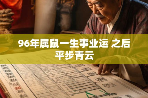 96年属鼠一生事业运 之后平步青云