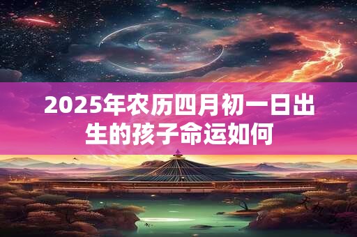 2025年农历四月初一日出生的孩子命运如何
