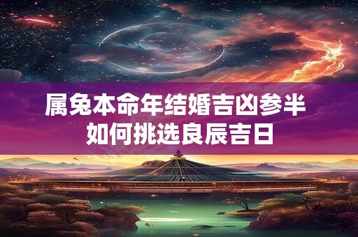 属兔本命年结婚吉凶参半 如何挑选良辰吉日