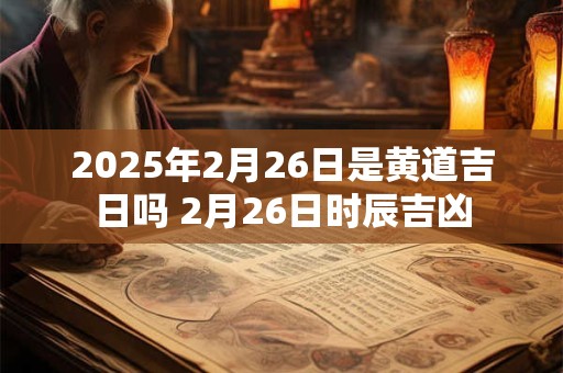 2025年2月26日是黄道吉日吗 2月26日时辰吉凶