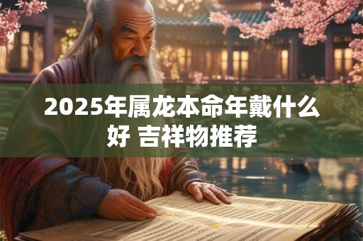 2025年属龙本命年戴什么好 吉祥物推荐