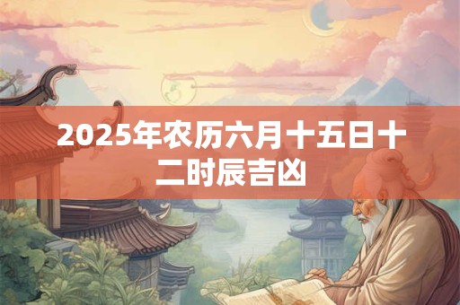2025年农历六月十五日十二时辰吉凶