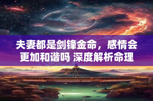 夫妻都是剑锋金命,感情会更加和谐吗 深度解析命理影响 夫妻都是剑锋金命,感情会更加和谐吗 深度解析命理影响