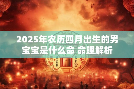 2025年农历四月出生的男宝宝是什么命 命理解析