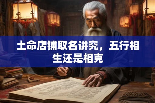 土命店铺取名讲究，五行相生还是相克