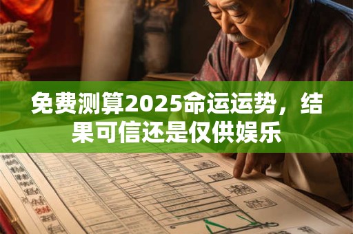 免费测算2026命运运势,结果可信还是仅供娱乐 免费测算2026命运运势,结果可信还是仅供娱乐
