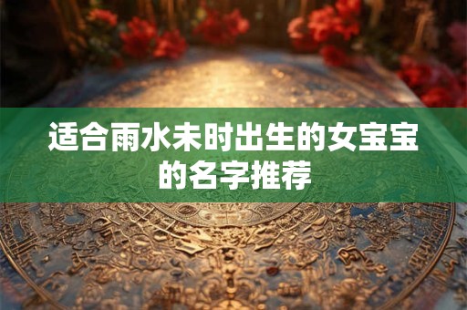 适合雨水未时出生的女宝宝的名字推荐
