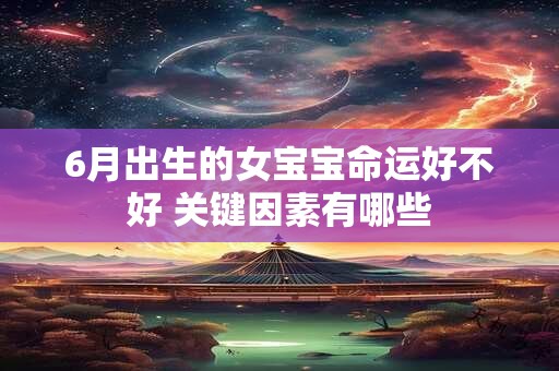 6月出生的女宝宝命运好不好 关键因素有哪些