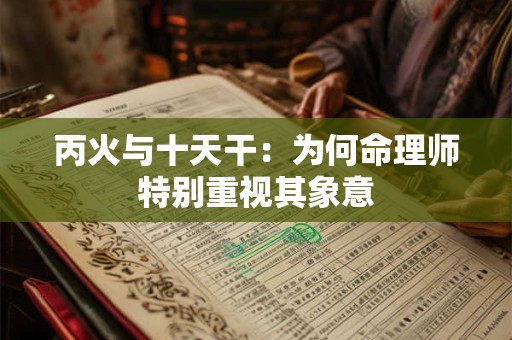 丙火与十天干：为何命理师特别重视其象意