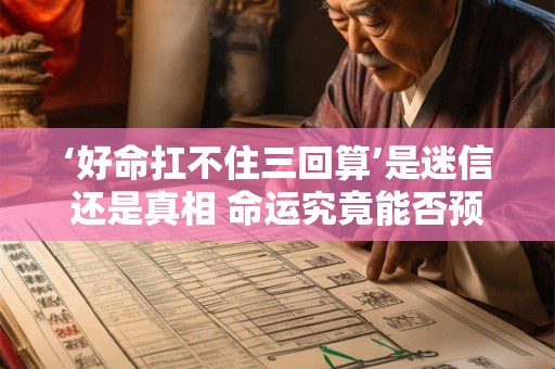 ‘好命扛不住三回算’是迷信还是真相 命运究竟能否预测