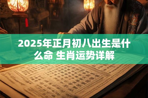 2025年正月初八出生是什么命 生肖运势详解