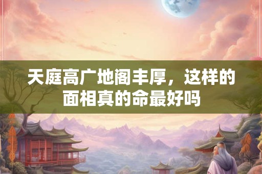 天庭高广地阁丰厚，这样的面相真的命最好吗