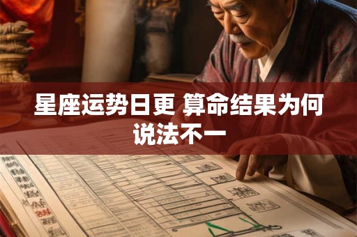 星座运势日更 算命结果为何说法不一