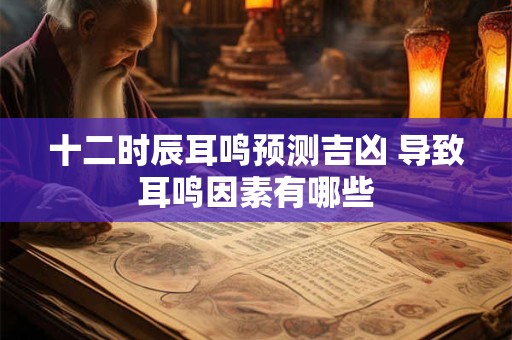 十二时辰耳鸣预测吉凶 导致耳鸣因素有哪些